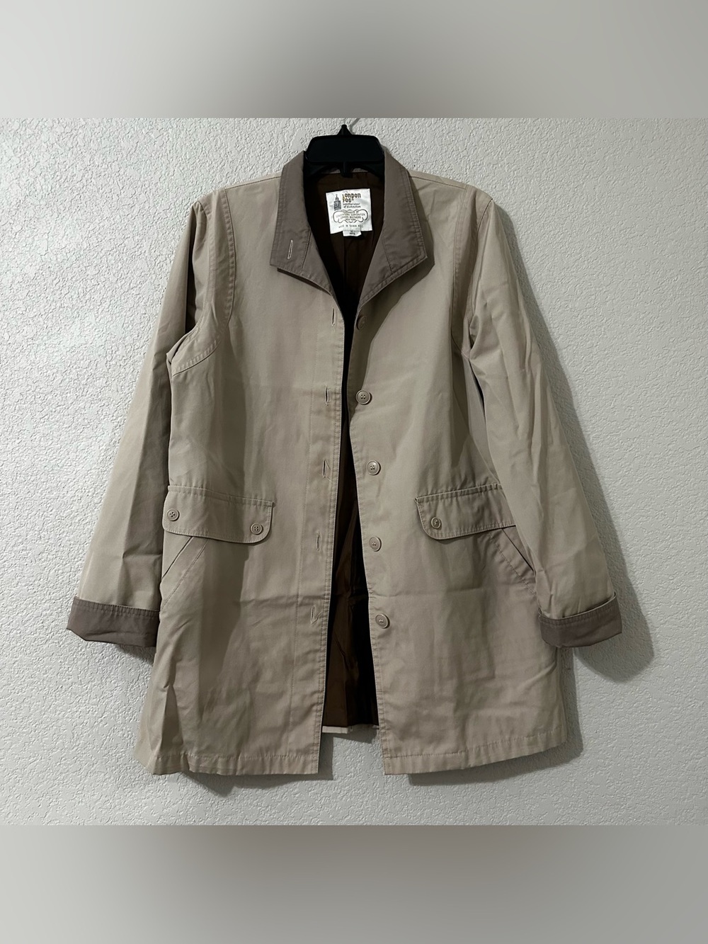 Vintage London Fog Weatherwear Trench Car Coat Size 10 Regularly